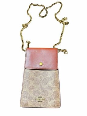Coach Snap Phone Crossbody Bag in signature coated canvas